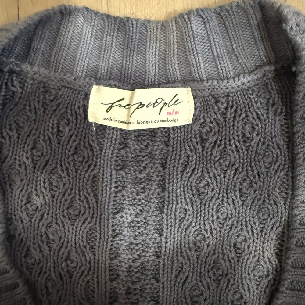 Free People | Cable Knit the dye Cardigan| oversized slouchy | size M - Picture 4 of 9